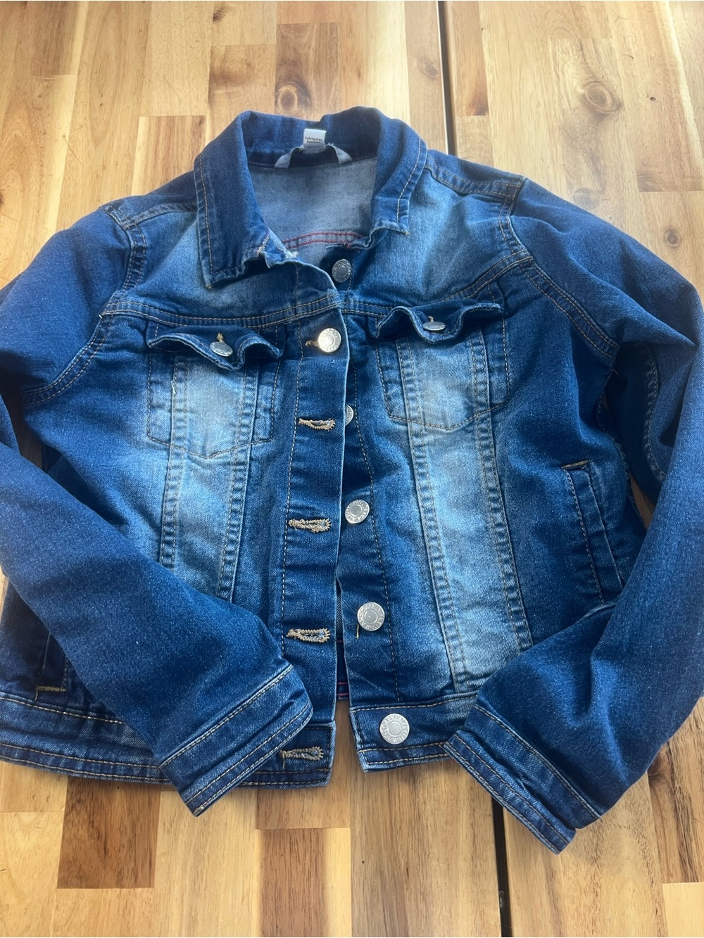 Calvin Klein Jeans Youth Large 12/14 Blue Denim Button Front Jacket